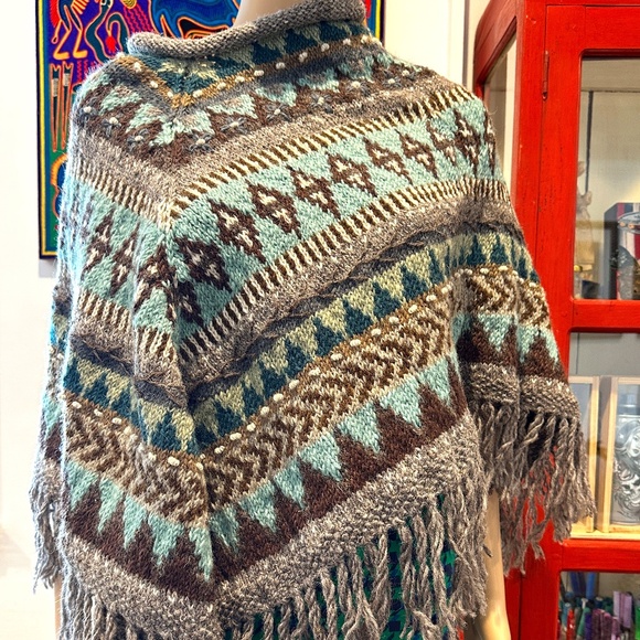 Sundance Sweaters - Sundance Lost Horizons 100% Wool Mila Poncho OS NWT